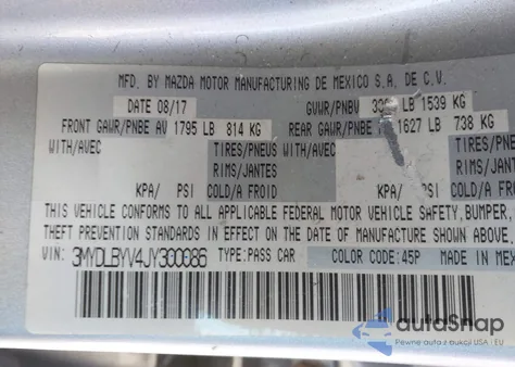 2018 Toyota Yaris Ia z USA, uszkodzony, nr VIN 3MYDLBYV4JY30008